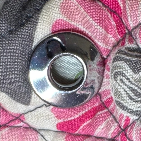 Vera Bradley Pink and Gray Floral Backpack - Picture 8 of 9